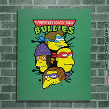 Load image into Gallery viewer, Shirts Posters / 4&quot;x6&quot; / Irish Green Ninja Bullies
