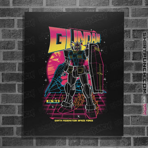 Shirts Posters / 4"x6" / Black 80s Retro RX-78-2