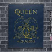 Load image into Gallery viewer, Shirts Posters / 4&quot;x6&quot; / Navy Queen Of Dragons
