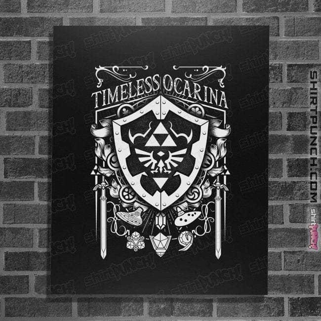 Shirts Posters / 4"x6" / Black Timeless Ocarina Banner