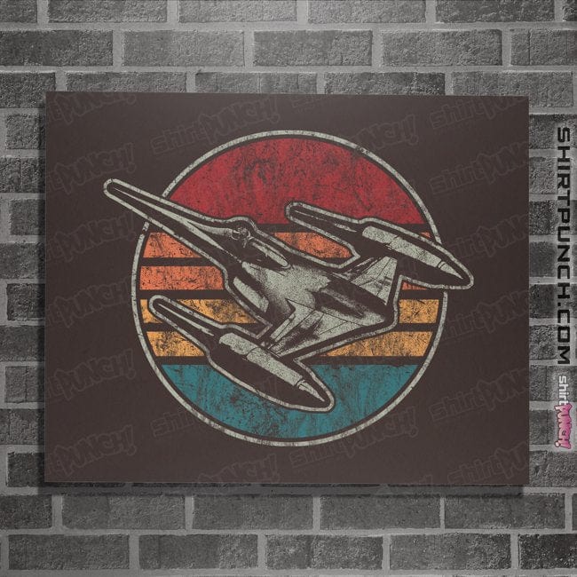 Shirts Posters / 4"x6" / Dark Chocolate Vintage Starfighter