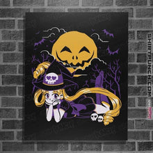 Load image into Gallery viewer, Daily_Deal_Shirts Posters / 4&quot;x6&quot; / Black Magical Halloween Moon
