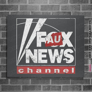 Shirts Posters / 4"x6" / Charcoal Faux News