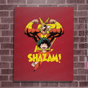 Shirts Posters / 4"x6" / Red SHAZAM