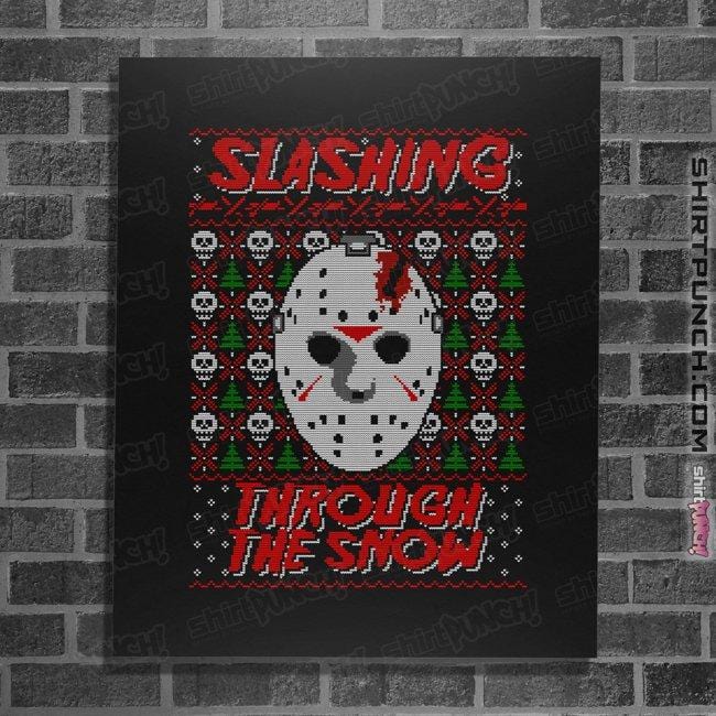 Daily_Deal_Shirts Posters / 4"x6" / Black Slashing Through The Snow