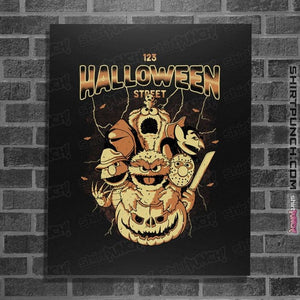 Daily_Deal_Shirts Posters / 4"x6" / Black 123 Halloween Street