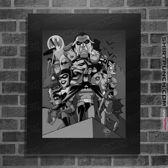 Shirts Posters / 4"x6" / Black BTAS 30th Black & White