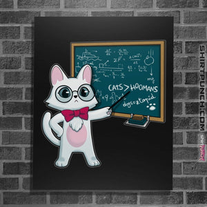 Shirts Posters / 4"x6" / Black Scientist Cat