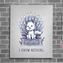 Load image into Gallery viewer, Shirts Posters / 4&quot;x6&quot; / White I Know Nothing
