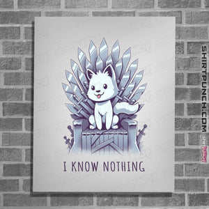 Shirts Posters / 4"x6" / White I Know Nothing