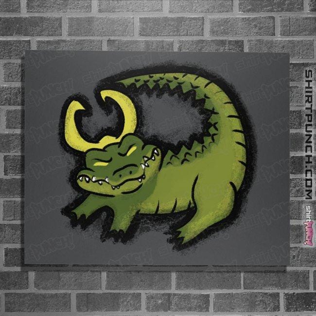 Shirts Posters / 4"x6" / Charcoal The Alligator King