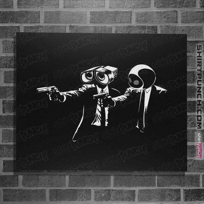 Shirts Posters / 4"x6" / Black Wall-E Fiction