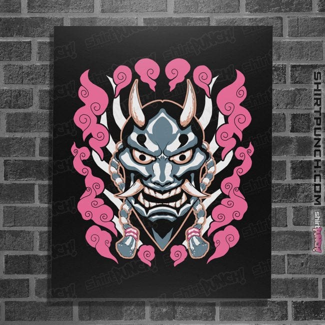 Shirts Posters / 4"x6" / Black Hannya Mask