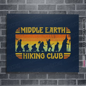 Daily_Deal_Shirts Posters / 4"x6" / Navy Middle Earth Hiking Club