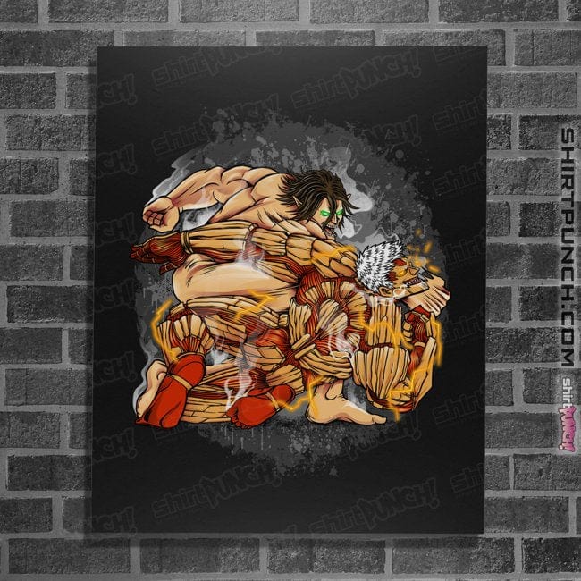 Secret_Shirts Posters / 4"x6" / Black Punch Of The Titan