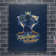 Load image into Gallery viewer, Shirts Posters / 4&quot;x6&quot; / Navy Retro Keyblade Wielder
