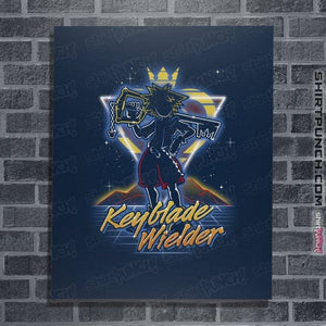 Shirts Posters / 4"x6" / Navy Retro Keyblade Wielder
