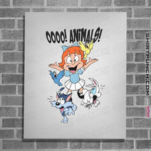 Load image into Gallery viewer, Shirts Posters / 4&quot;x6&quot; / White Elmyra Loves Animals
