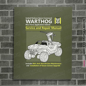 Daily_Deal_Shirts Posters / 4"x6" / Military Green Warthog Manual