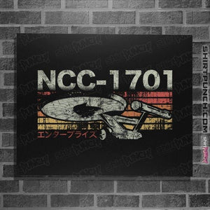 Shirts Posters / 4"x6" / Black Retro NCC-1701