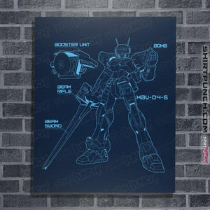 Shirts Posters / 4"x6" / Navy Virtual On: Cyber Troopers