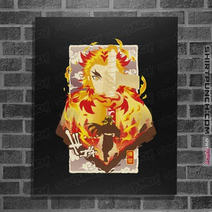 Shirts Posters / 4"x6" / Black Flame Kyojuro