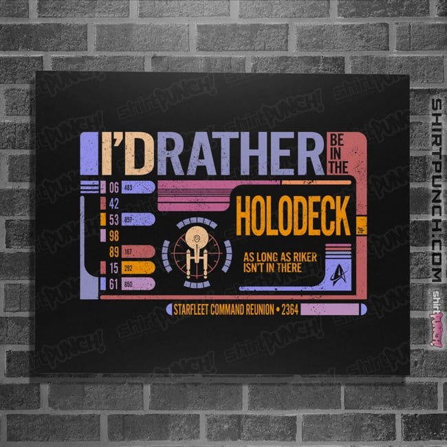 Secret_Shirts Posters / 4"x6" / Black Holodeck!