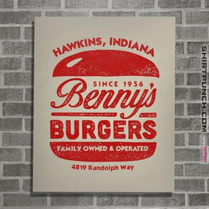 Shirts Posters / 4"x6" / Natural Benny's Burgers