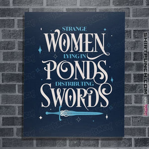 Daily_Deal_Shirts Posters / 4"x6" / Navy Strange Women