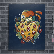 Load image into Gallery viewer, Daily_Deal_Shirts Posters / 4&quot;x6&quot; / Navy Love Pizza
