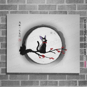 Shirts Posters / 4"x6" / White Jiji Under The Moon