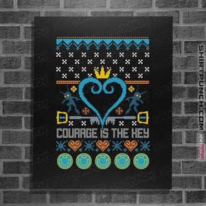 Shirts Posters / 4"x6" / Black Courage Is The Key