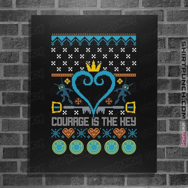 Shirts Posters / 4"x6" / Black Courage Is The Key