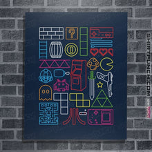 Load image into Gallery viewer, Daily_Deal_Shirts Posters / 4&quot;x6&quot; / Navy Nostalgic Doodles
