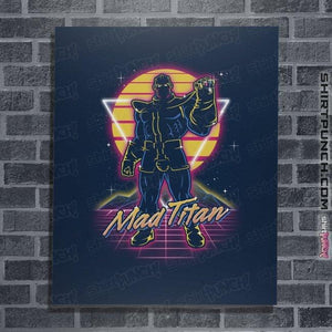 Shirts Posters / 4"x6" / Navy Retro Mad Titan