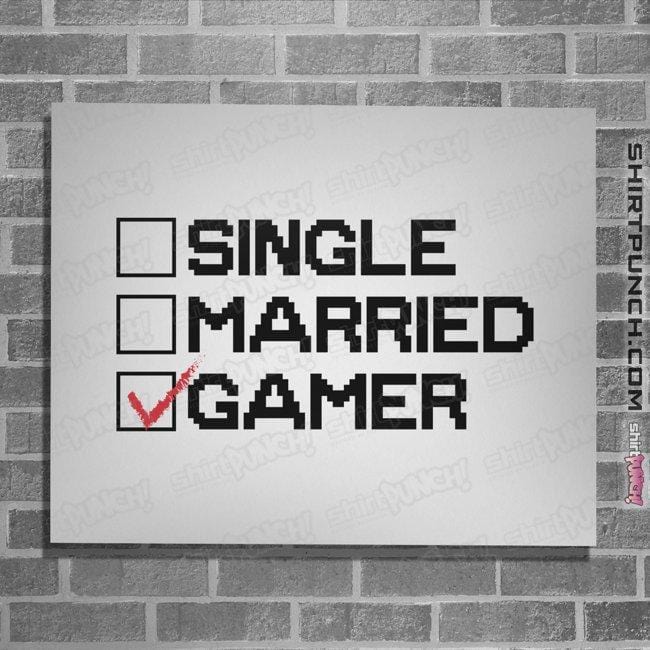 Shirts Posters / 4"x6" / White The Gamer