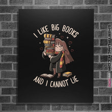 Load image into Gallery viewer, Shirts Posters / 4&quot;x6&quot; / Black I Like Big Books
