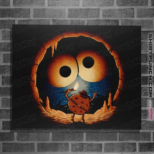 Daily_Deal_Shirts Posters / 4"x6" / Black Cave Monster