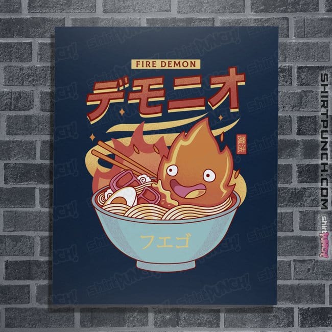 Secret_Shirts Posters / 4"x6" / Navy The Fire Demon Ramen