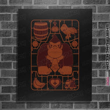 Load image into Gallery viewer, Daily_Deal_Shirts Posters / 4&quot;x6&quot; / Black Donkey Kong Model Sprue
