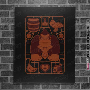 Daily_Deal_Shirts Posters / 4"x6" / Black Donkey Kong Model Sprue
