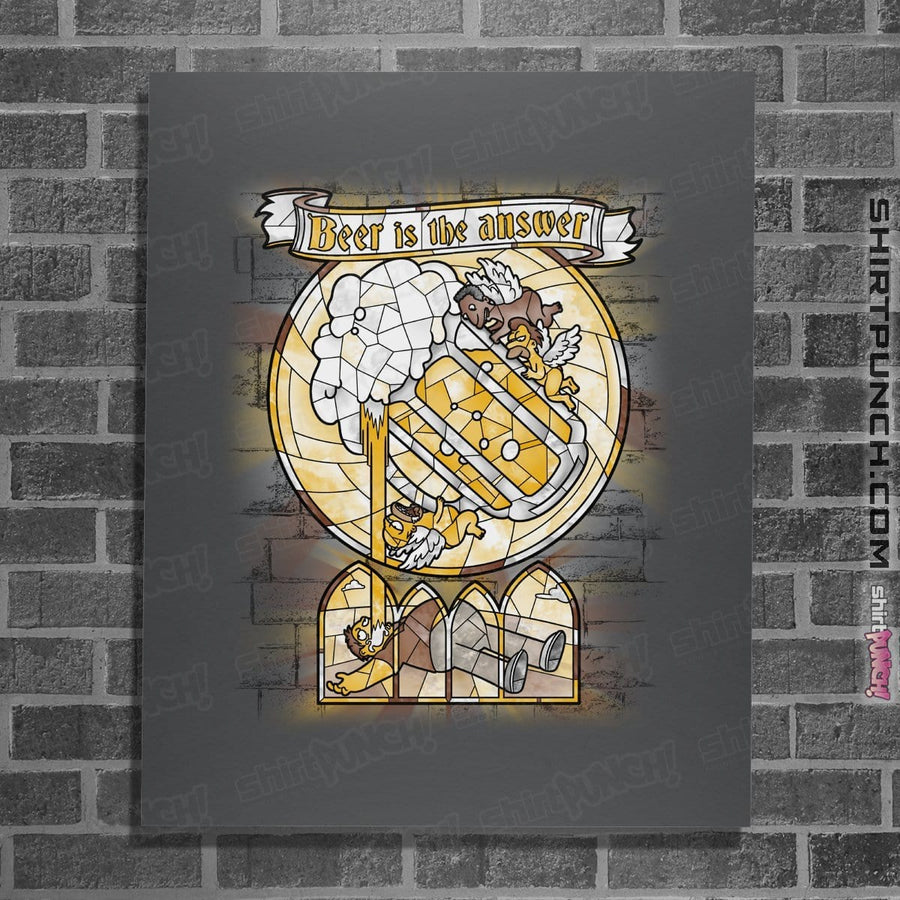 Shirts Posters / 4"x6" / Charcoal Beer Is The Answer