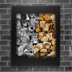 Shirts Posters / 4"x6" / Black Clash Of Toons