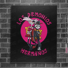 Load image into Gallery viewer, Daily_Deal_Shirts Posters / 4&quot;x6&quot; / Black Los Demonios Hermanos
