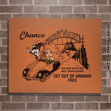 Load image into Gallery viewer, Secret_Shirts Posters / 4&quot;x6&quot; / Orange Get Out Of Arkham Card
