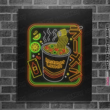Load image into Gallery viewer, Daily_Deal_Shirts Posters / 4&quot;x6&quot; / Black Instant Neon Lunch
