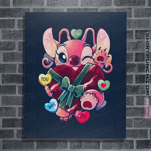 Daily_Deal_Shirts Posters / 4"x6" / Navy Love Valentine
