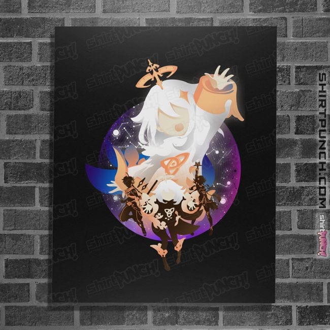 Shirts Posters / 4"x6" / Black Cute Companion Paimon