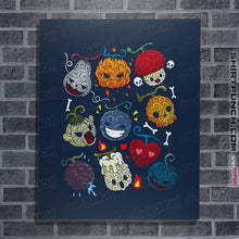 Load image into Gallery viewer, Daily_Deal_Shirts Posters / 4&quot;x6&quot; / Navy Halloween Fruit
