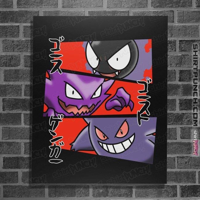 Shirts Posters / 4"x6" / Black Kanto Ghosts